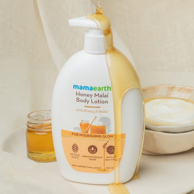 Honey Malai Body Lotion with Honey & Malai for Nourishing Glow - 400 ml