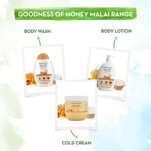 Honey Malai Body Lotion with Honey & Malai for Nourishing Glow - 400 ml