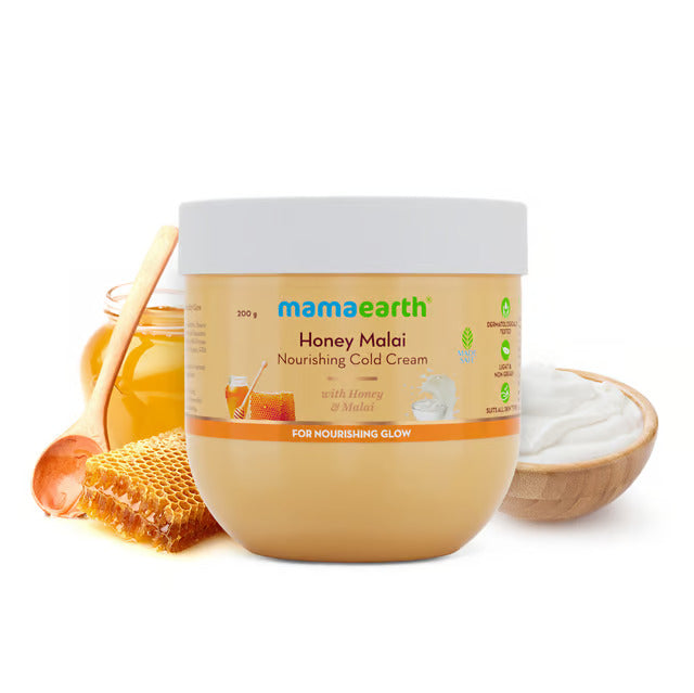 Honey Malai Cold Cream with Honey & Malai For Nourishing Glow - 200 g