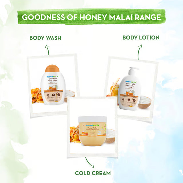 Honey Malai Cold Cream with Honey & Malai For Nourishing Glow - 200 g