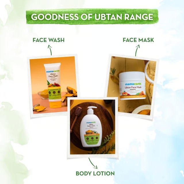 Ubtan Face Mask with Saffron and Turmeric for Skin Brightening and Tan Removal - 100g