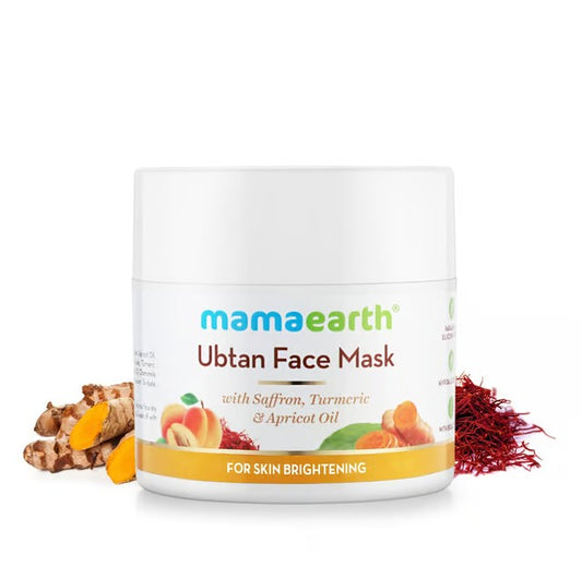 Ubtan Face Mask with Saffron and Turmeric for Skin Brightening and Tan Removal - 100g